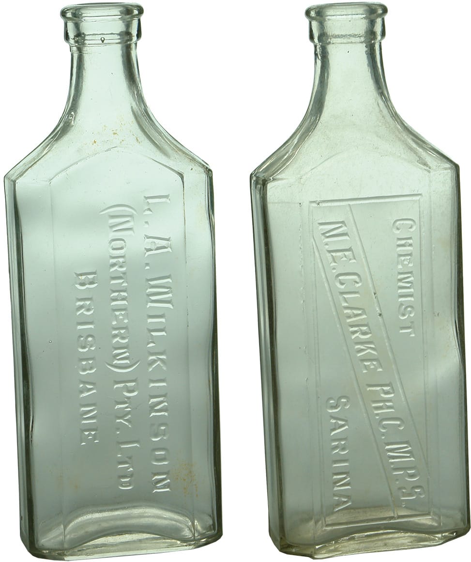 Brisbane Sarina Vintage Chemist Prescription Bottles