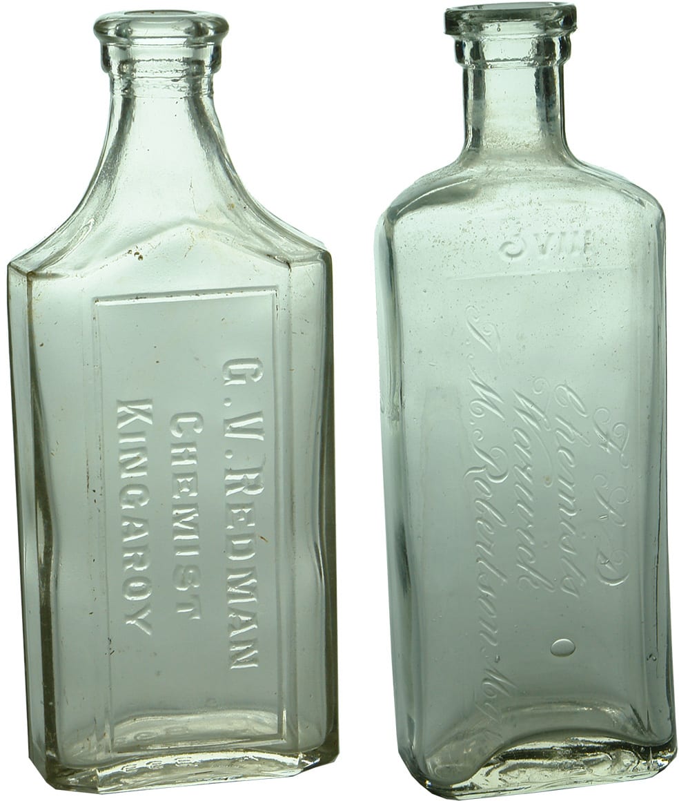 Warwick Kingaroy Vintage Chemist Prescription Bottles