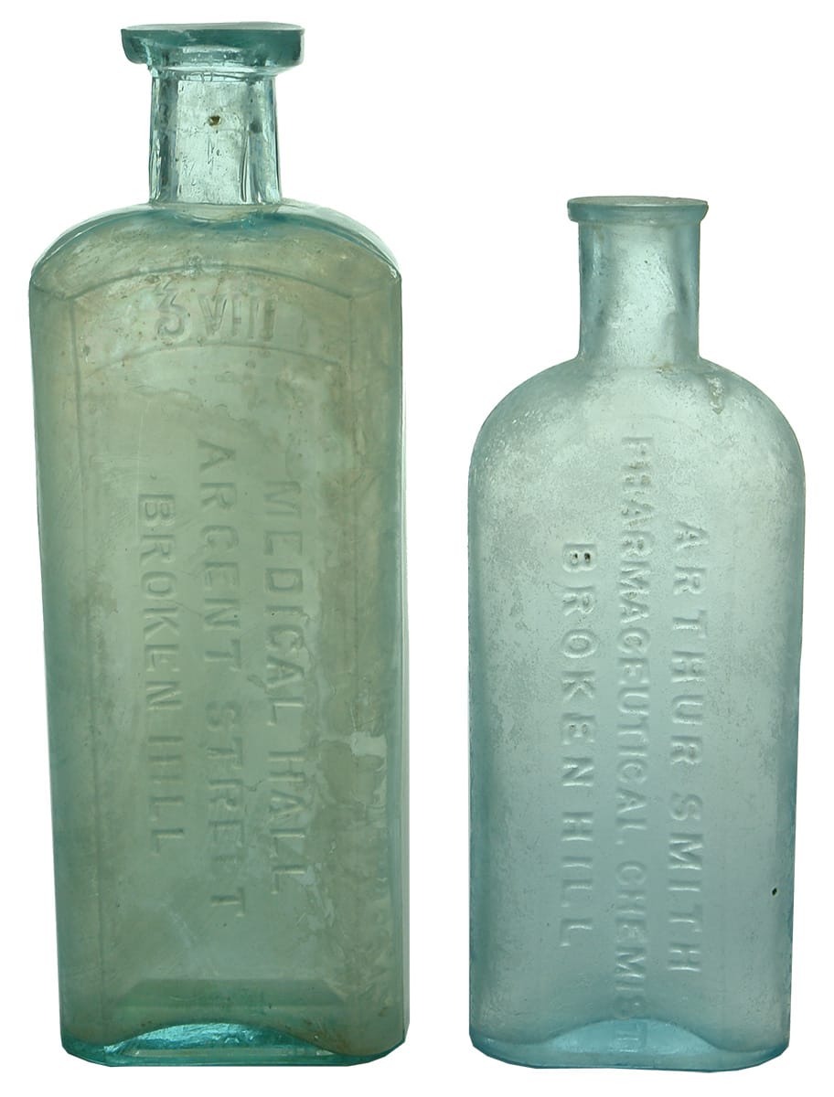 Broken Hill Antique Chemist Prescription Bottles