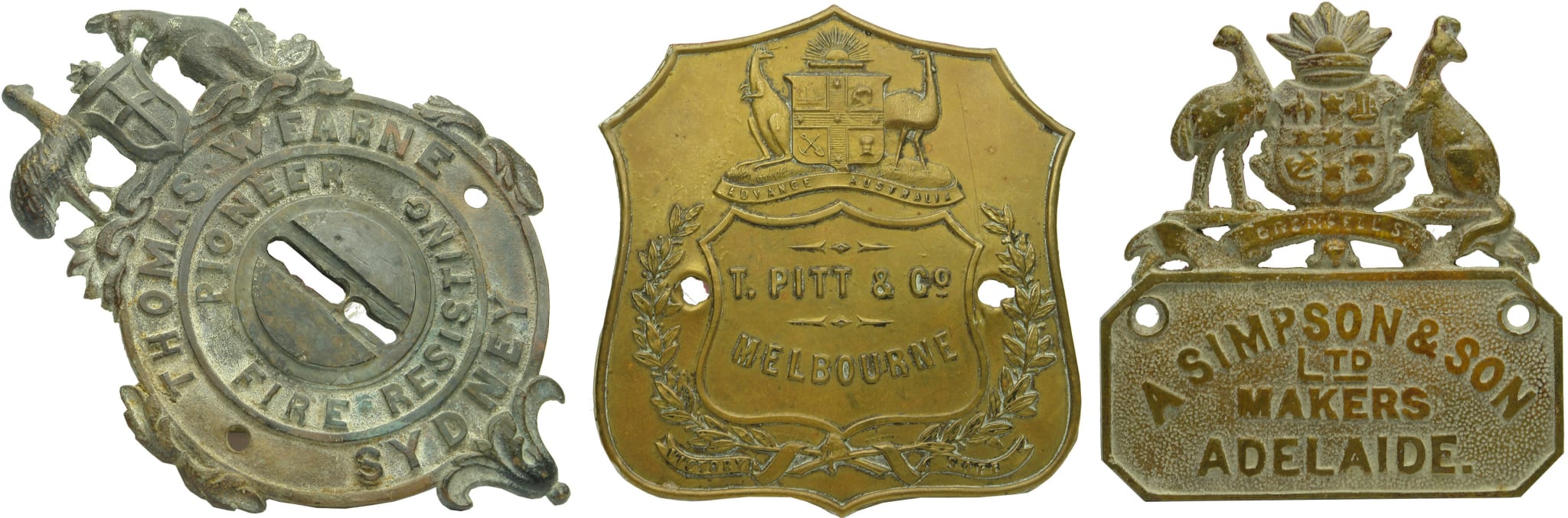 Antique Metal Plaques