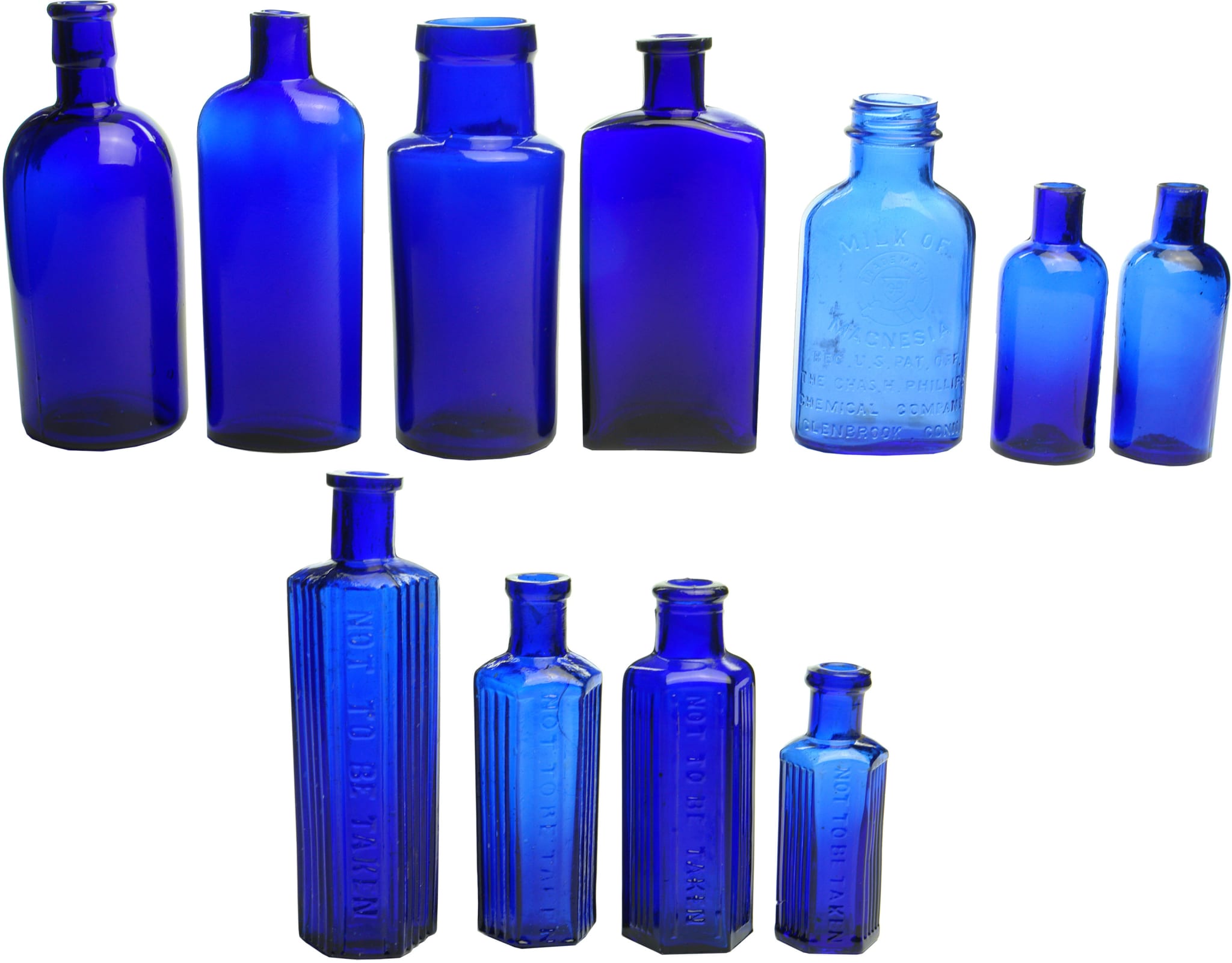 Collection Cobalt Blue Poison Bottles