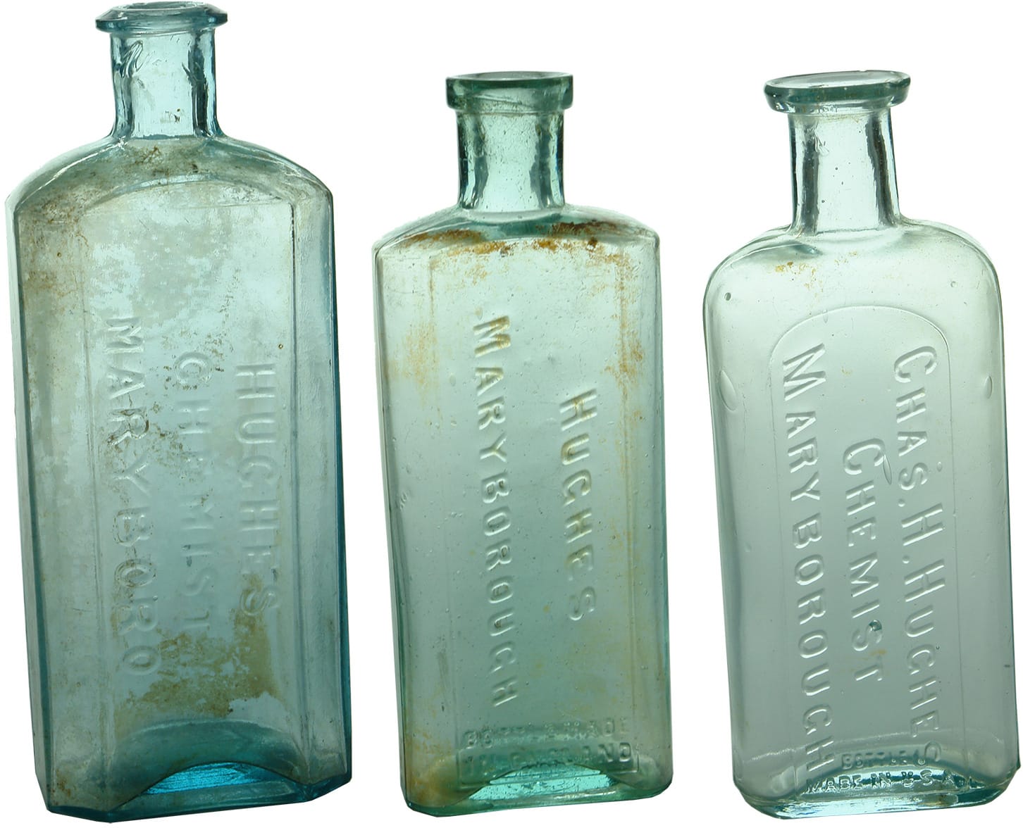 Hughes Maryborough Antique Chemist Prescription Bottles