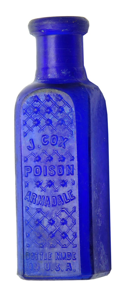 Cox Poison Armadale Cobalt Blue Bottle