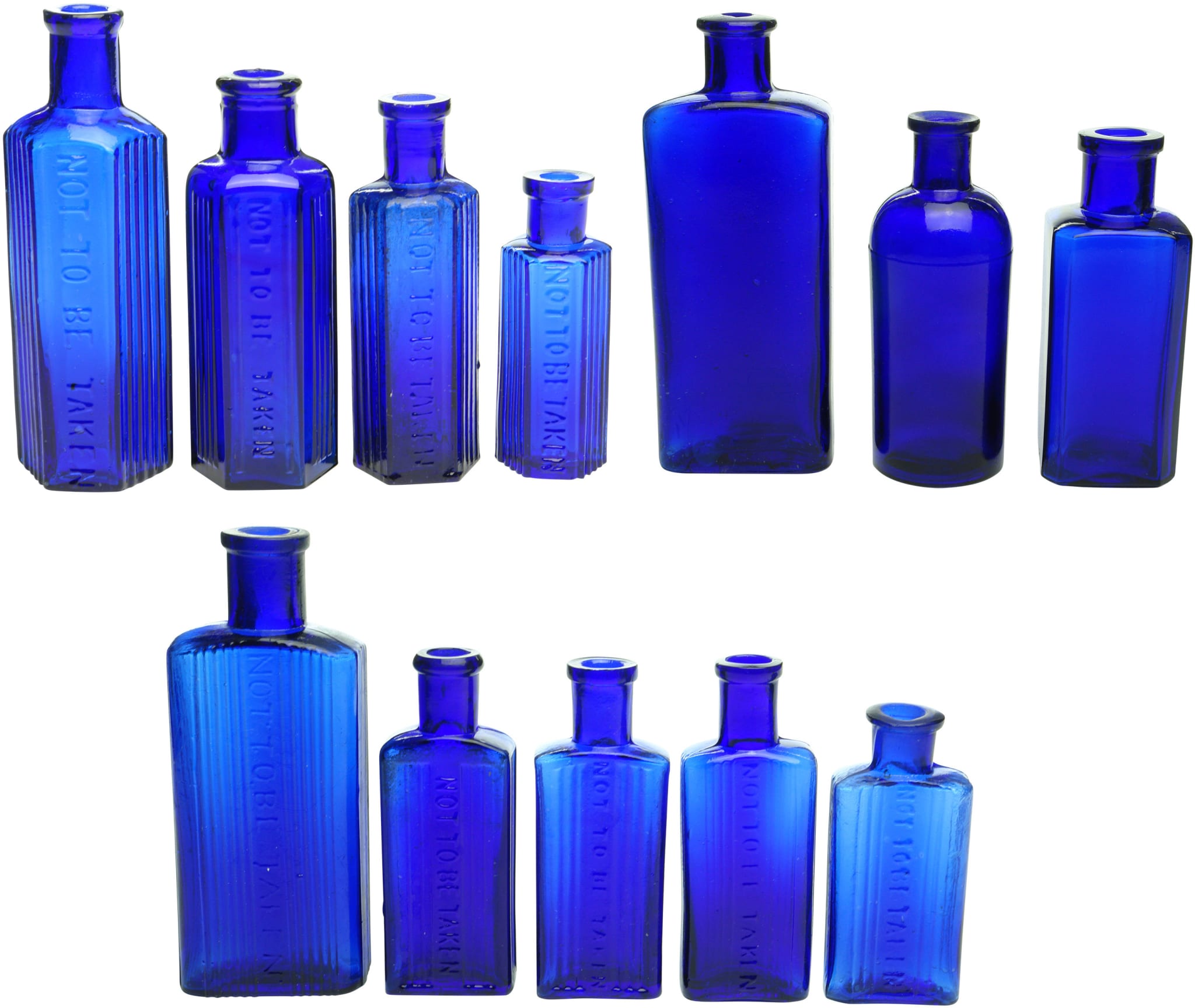 Collection Cobalt Blue Poison Bottles