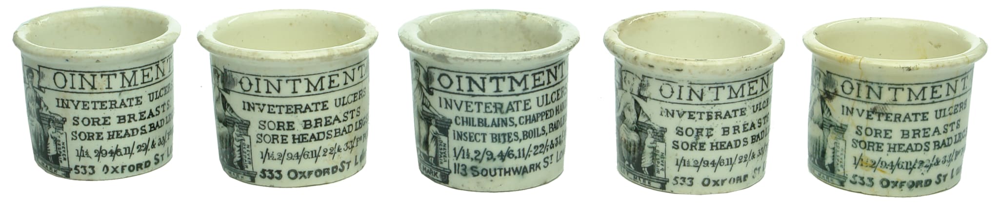 Holloways Ointment Pots