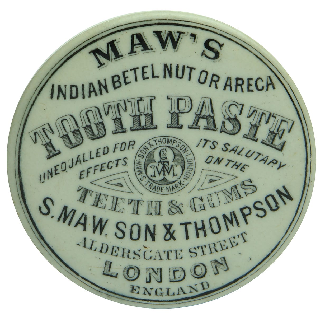 Maws Indian Betel Nut Tooth Paste Pot Lid