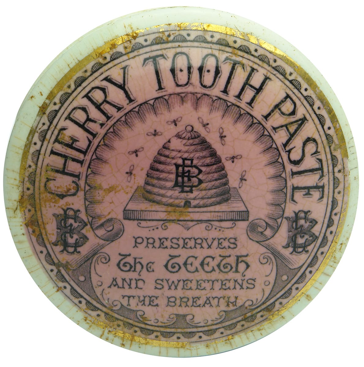 Cherry Tooth Paste Beehive Pot Lid