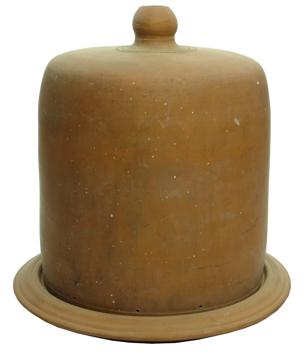 Lithgow Pottery Kangaroo Stamped Terracotta Butter Cooler