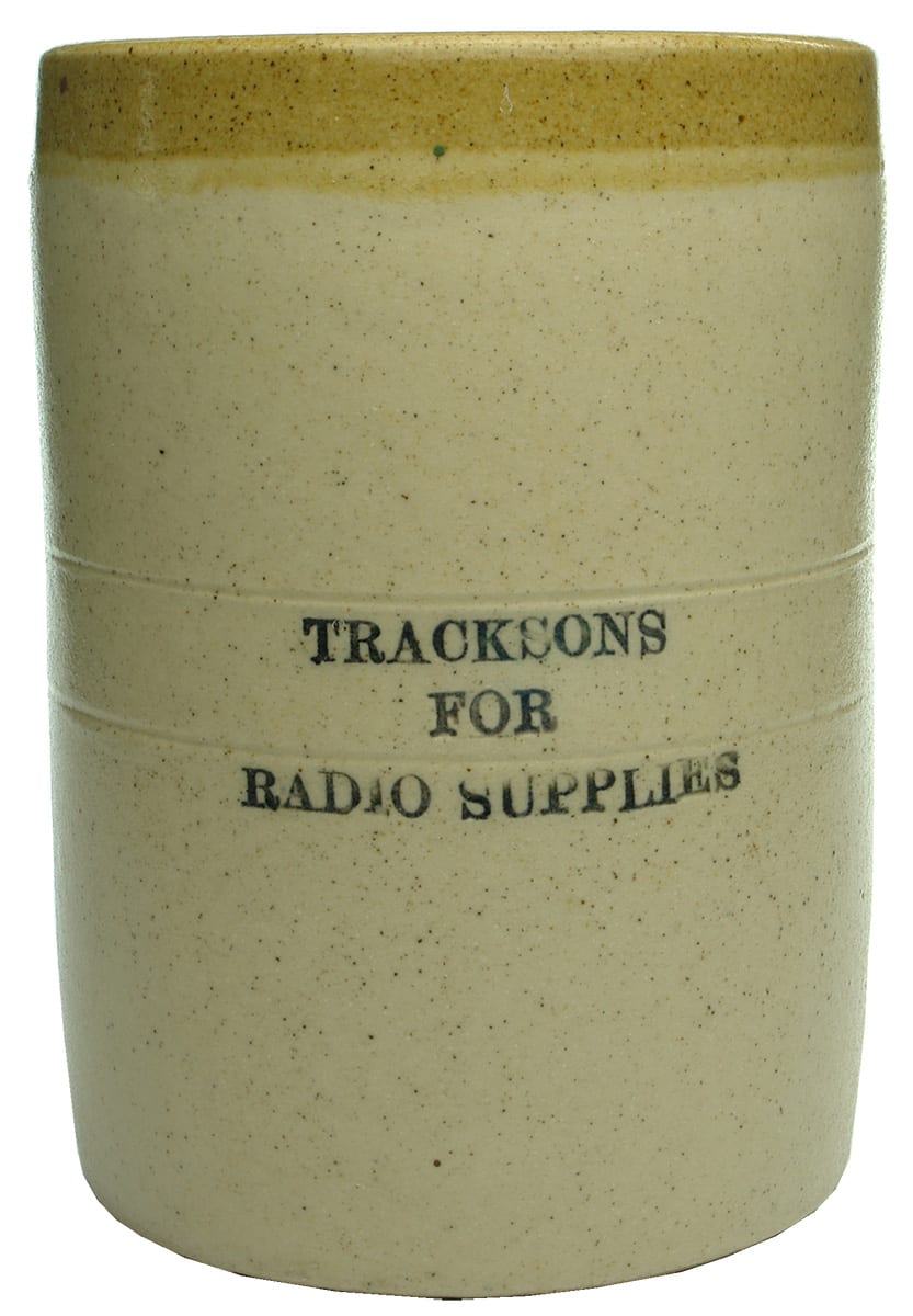 Tracksons Radio Supplies Stoneware Jar