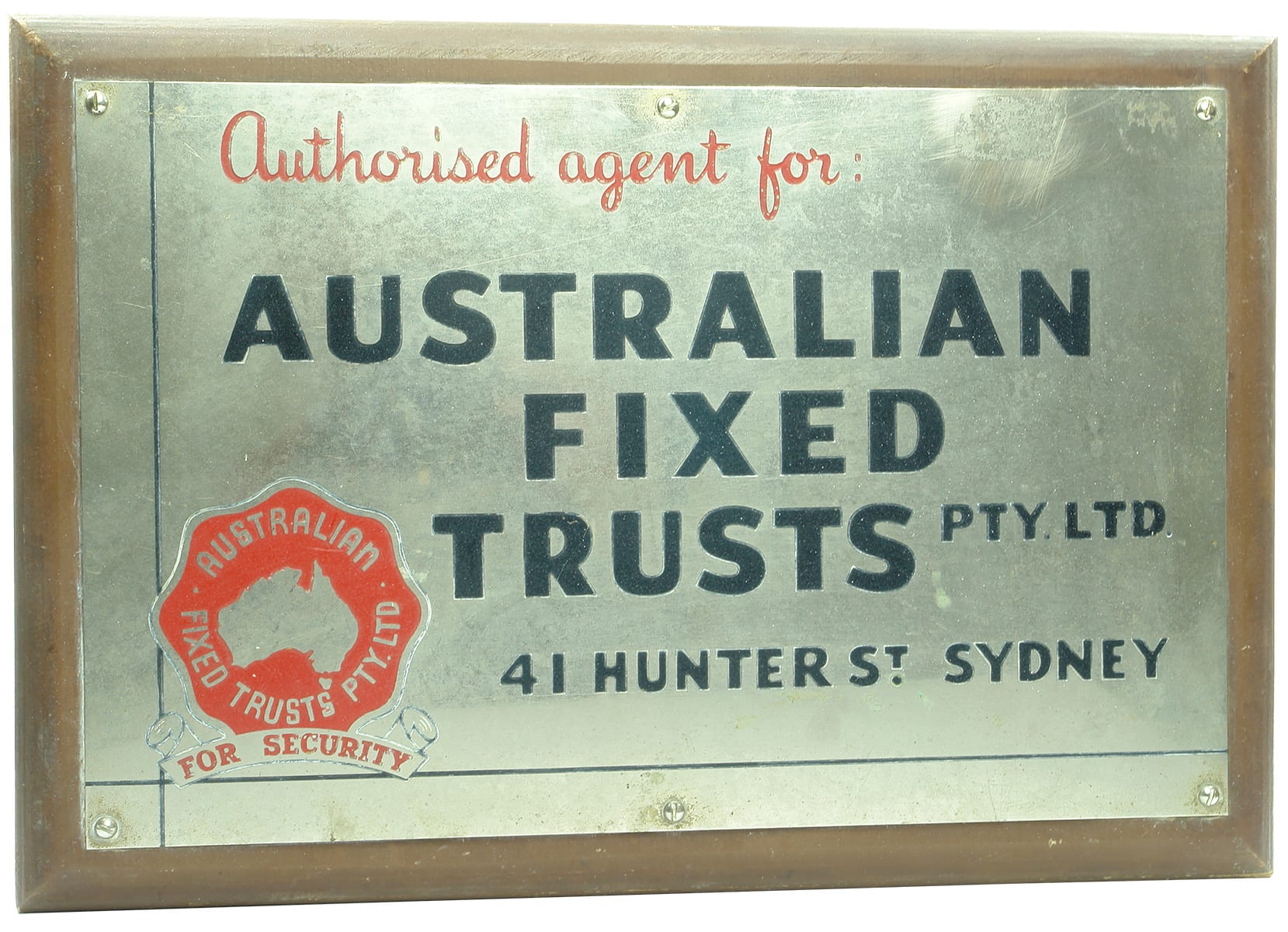 Australian Fixed Trusts Sydney Sign