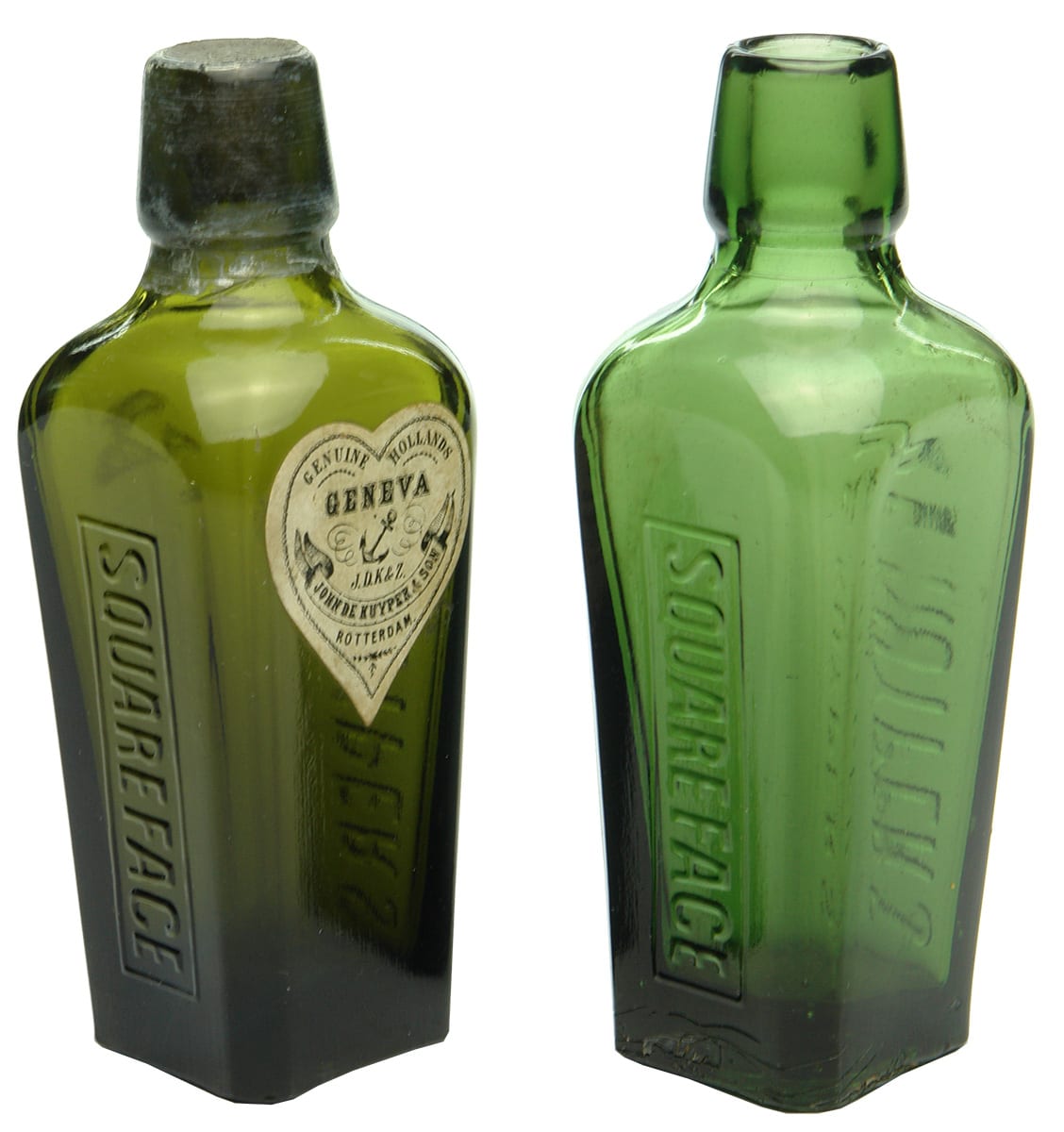 Sample De Kuyper's Square Face Gin Bottles