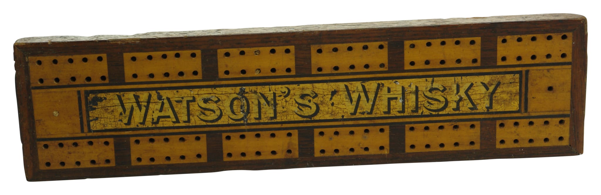 Watson's Whisky Advertising Cribbage Board