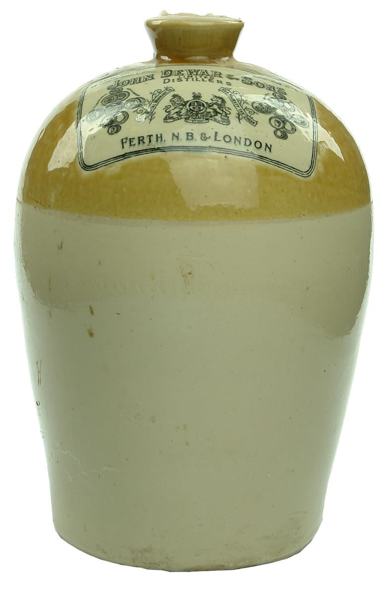 John Dewar Antique Stoneware Demijohn