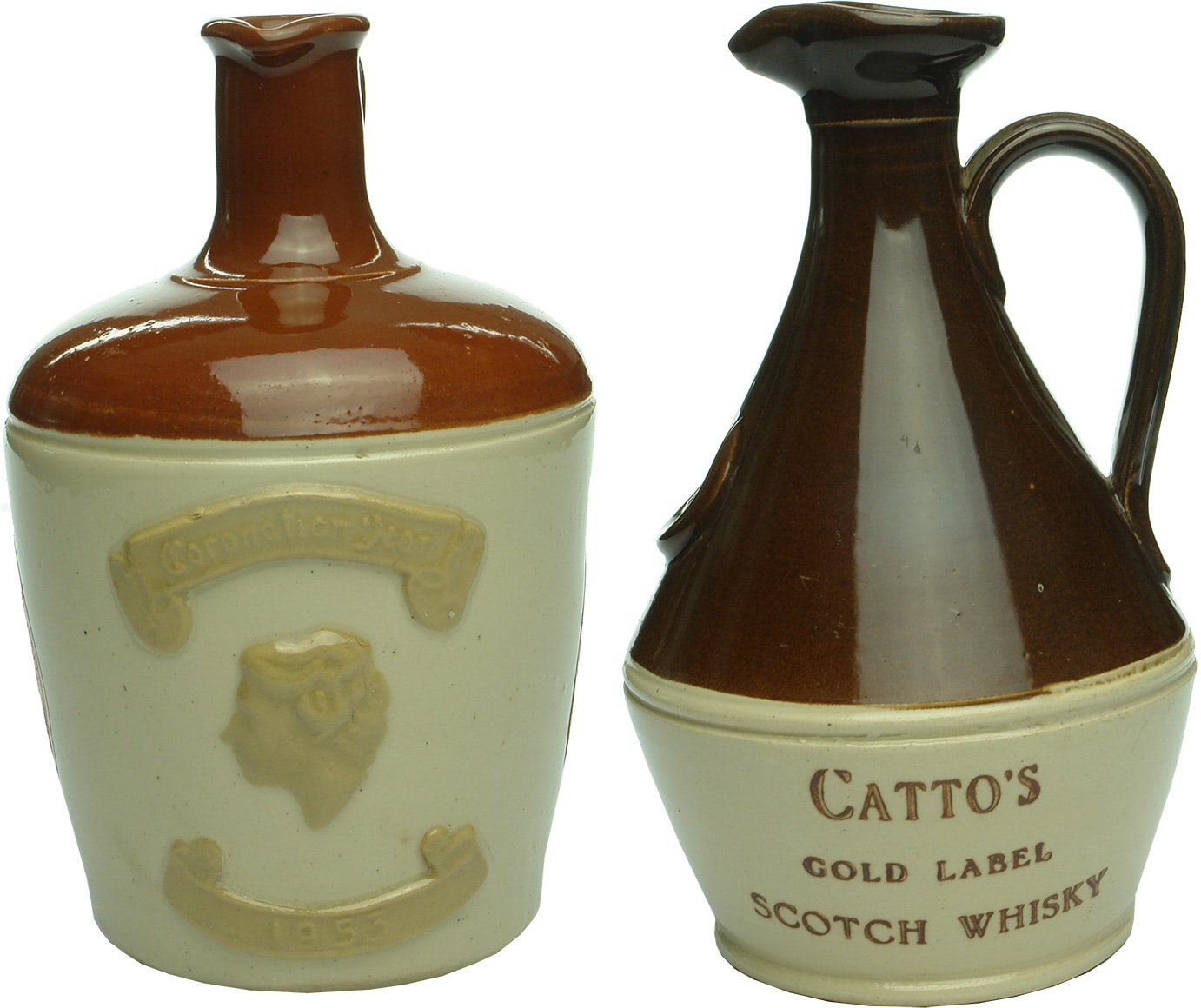 Vintage 1953 Whisky Jugs