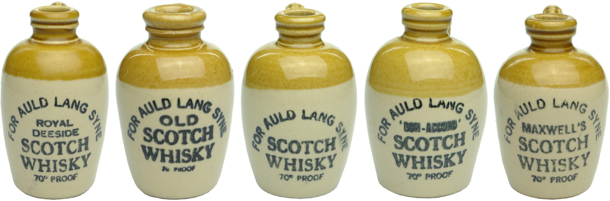 Stoneware Sample Scotch Whisky Jugs