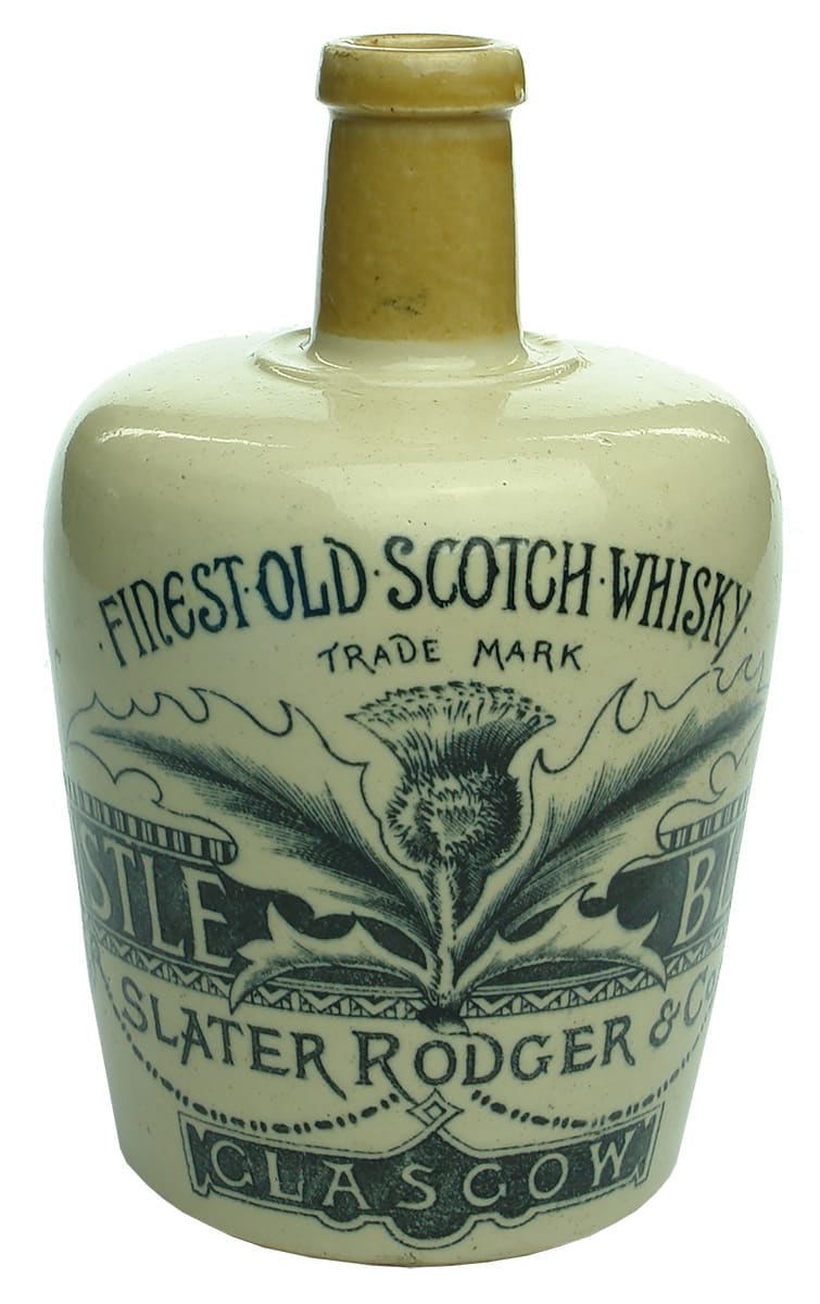 Slater Rodger Glasgow Thistle Antique Whisky Jug