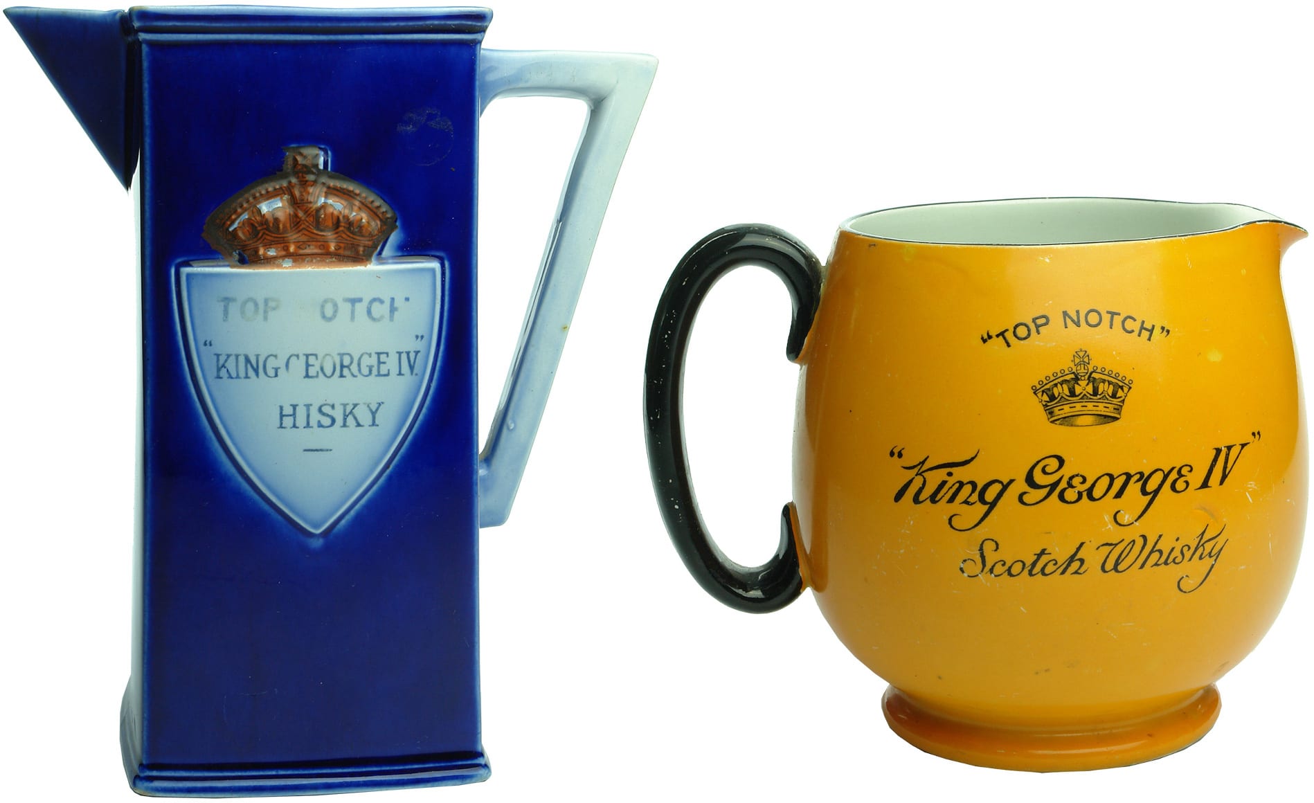 Top Notch King George IV Scotch Whisky Water Jugs