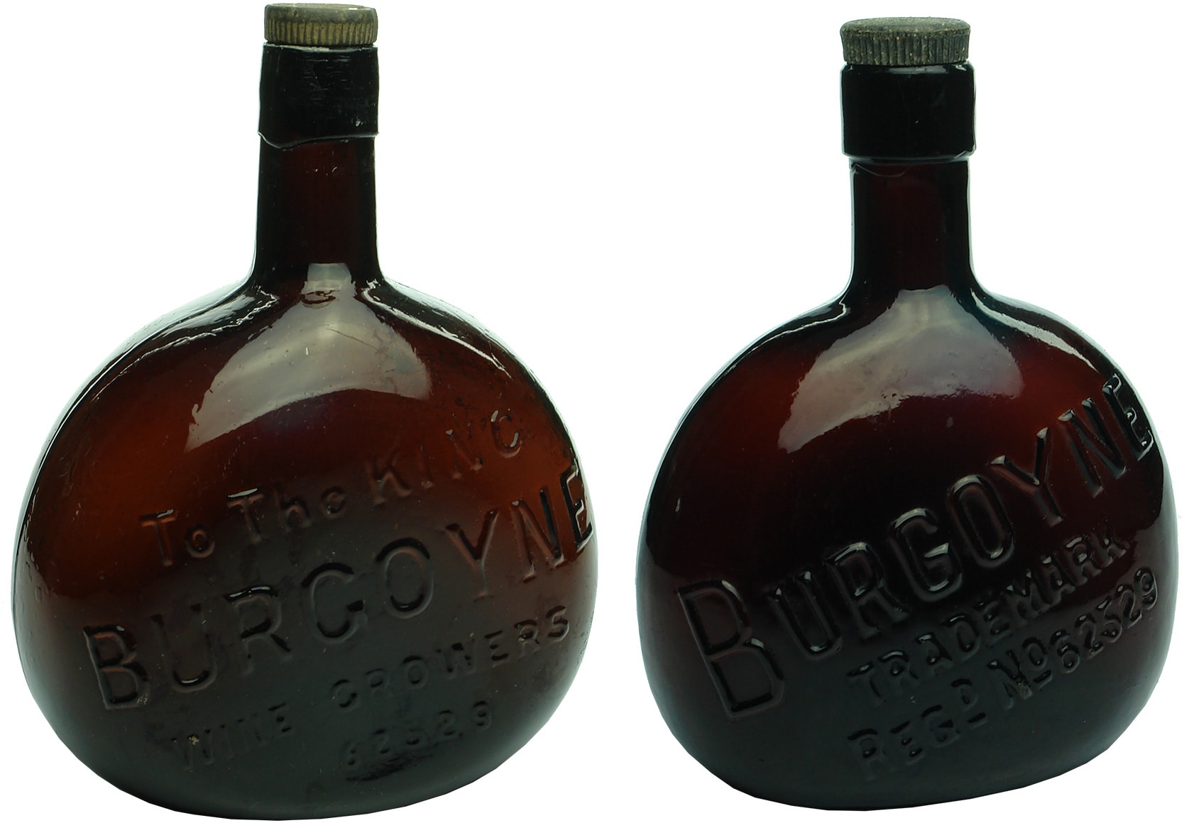 Burgoyne Antique Chestnut Shaped Wine Bottles