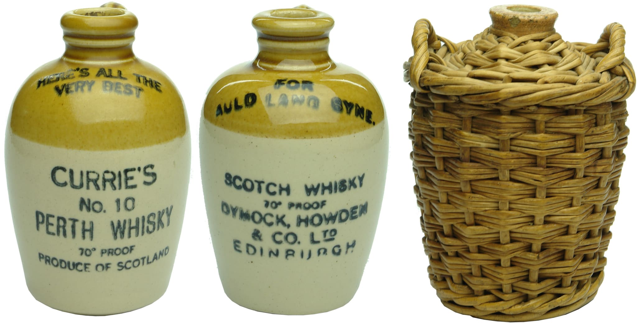 Stoneware Sample Scotch Whisky Jugs