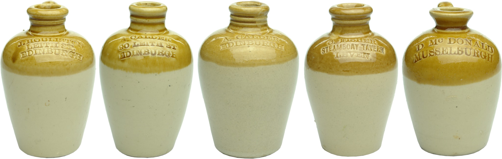 Stoneware Sample Scotch Whisky Jugs