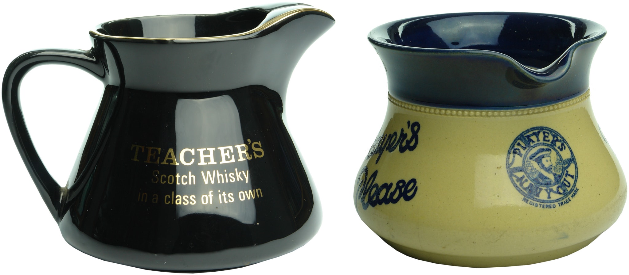 Teacher's Player's Vintage Whisky Water Jugs