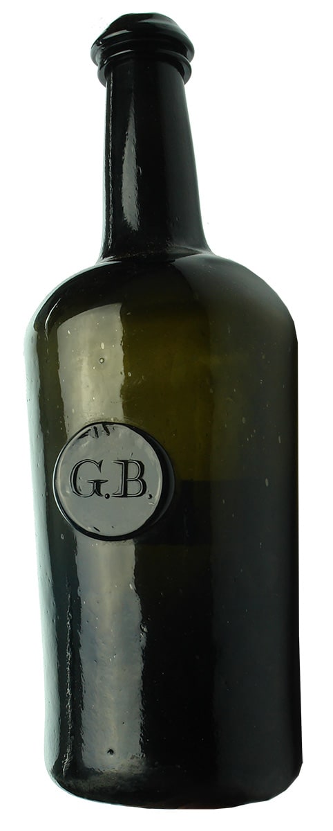 GB Sealed English Antique Wine Bottle