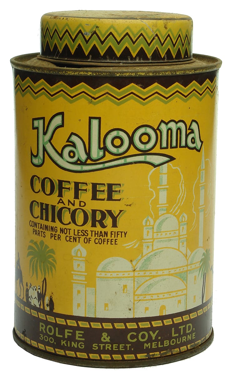 Kalooma Coffee Chicory Rolfe Melbourne Tin