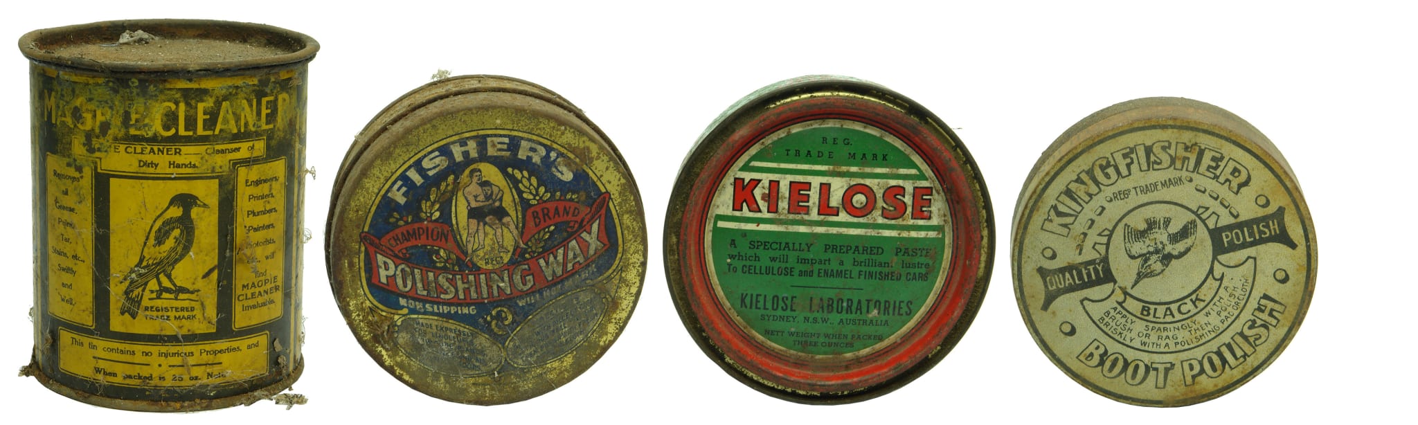 Antique Cleaner Polishes Australian Tins