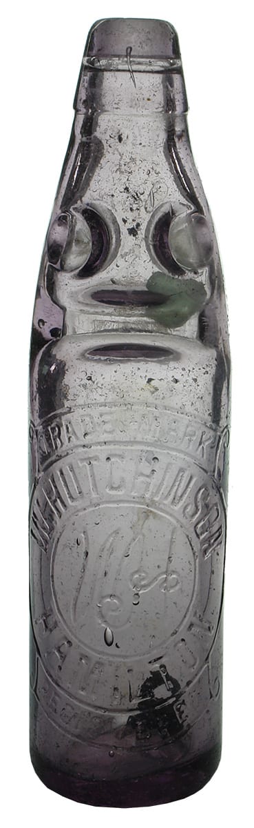Hutchinson Hamilton Amethyst Codd Marble Bottle