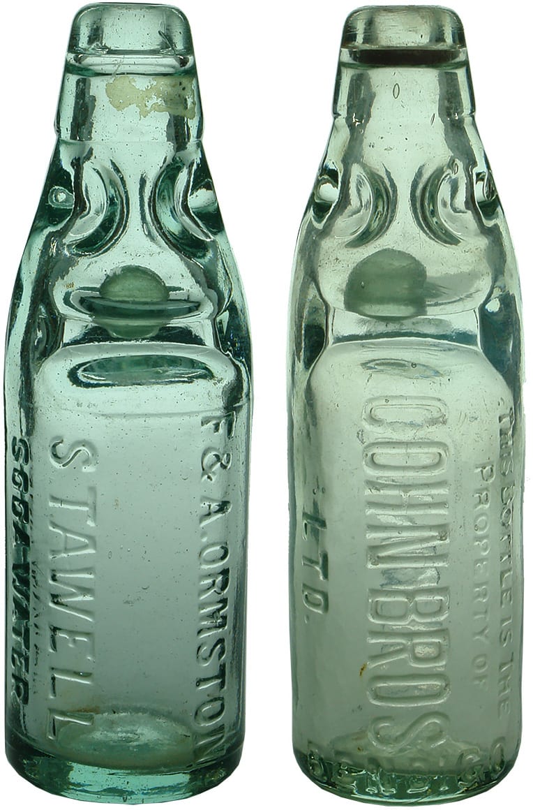 Ormston Cohn Antique Codd Marble Bottles