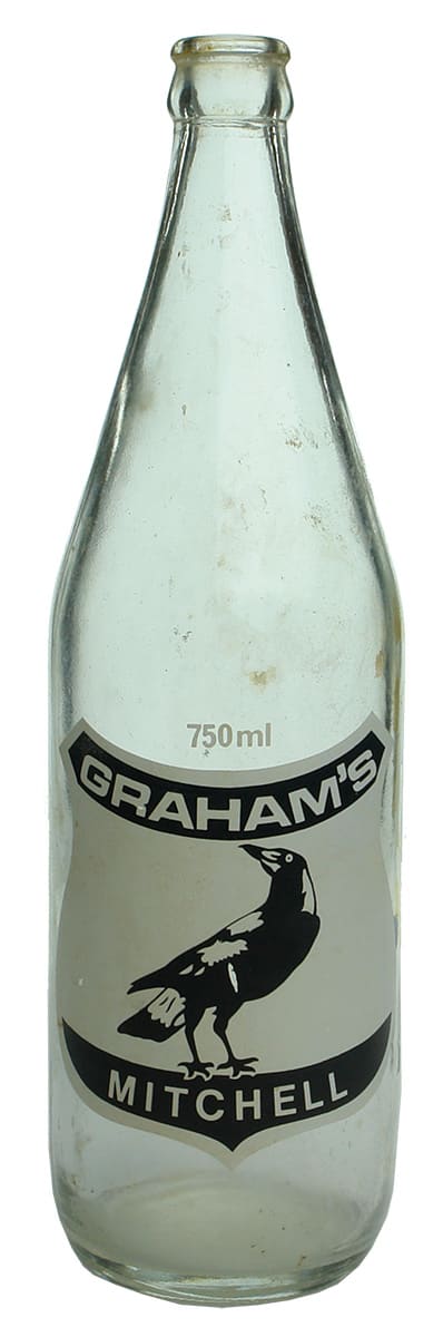 Graham's Mitchell Magpie Ceramic Label Soft Drink Bottle