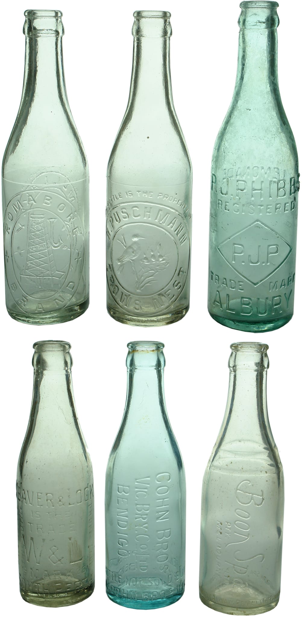 Collection Crown Seal Soft Drink Bottles