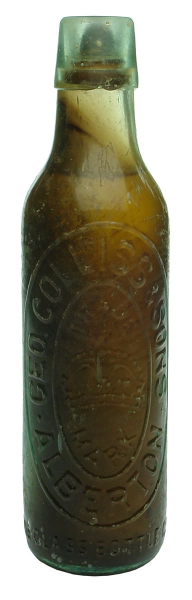 Collis Alberton Crown Sealed Lamont Patent Bottle