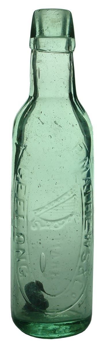 Mathews Geelong Harp Lamont Soft Drink Bottle