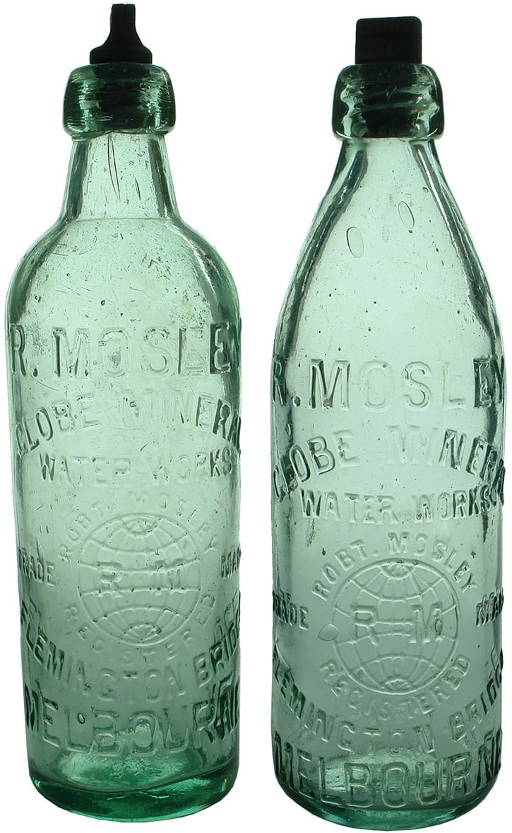 Mosley Flemington Bridge Melbourne Globe Soft Drink Bottles