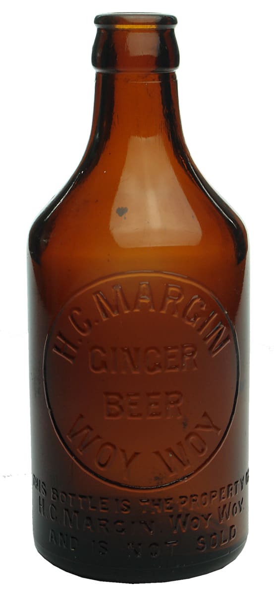 Margin Woy Woy Glass Ginger Beer Bottle