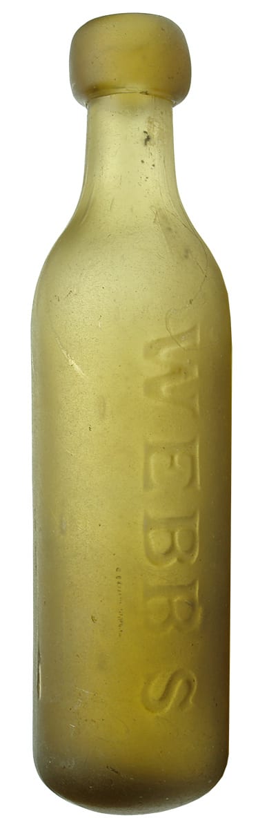 Webb's Honey Amber Glass Maugham Bottle