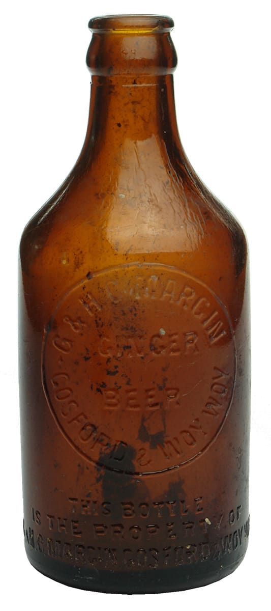 Margin Gosford Woy Woy Crown Seal Ginger Beer Bottle