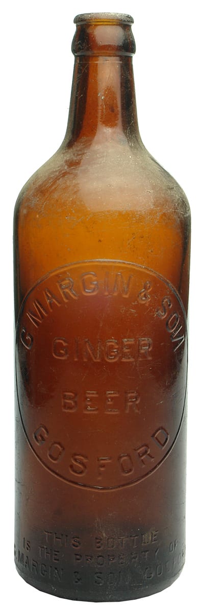 Margin Gosford Amber Glass Crown Seal Bottle