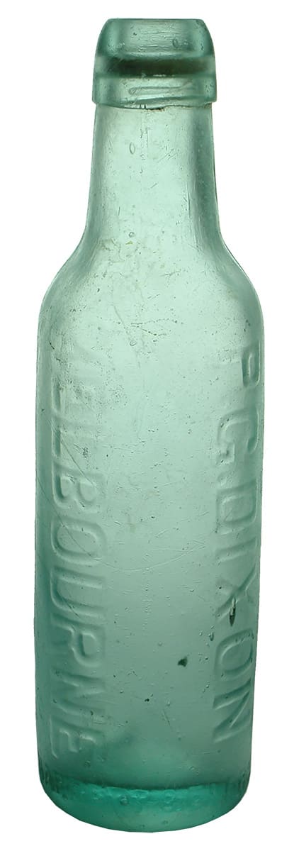 Dixon Melbourne Antique Patent Soft Drink Bottle