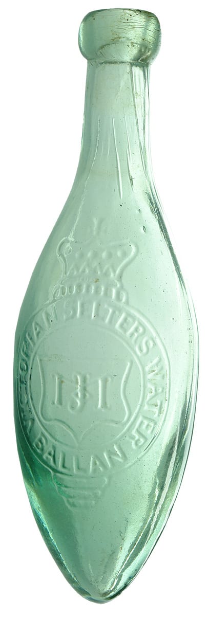 Victorian Selters Water Ballan Torpedo Bottle