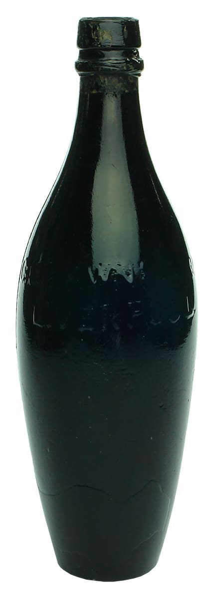 Kewney Liverpool Black Glass Skittle Bottle