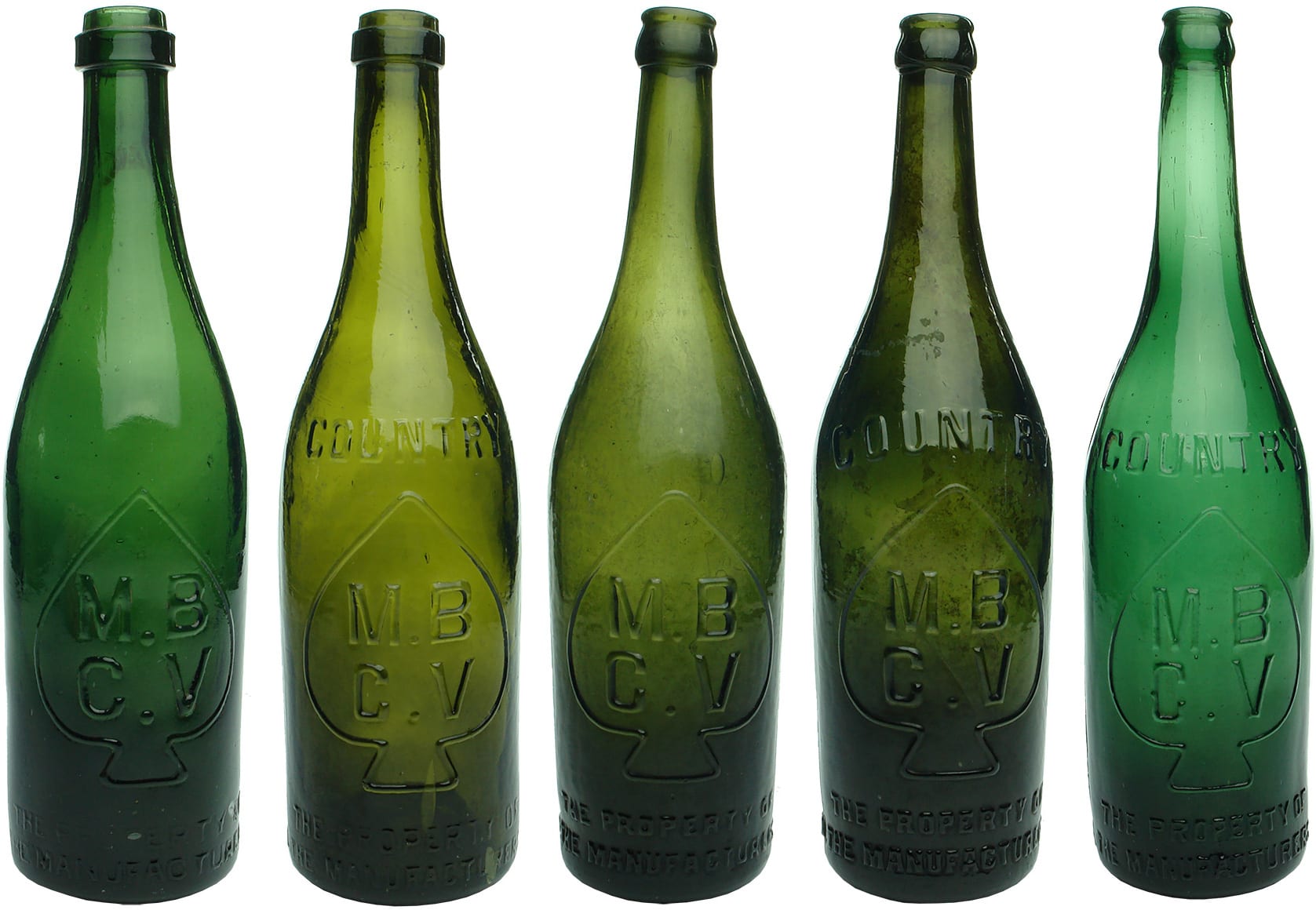 Vintage MBCV Beer Bottles