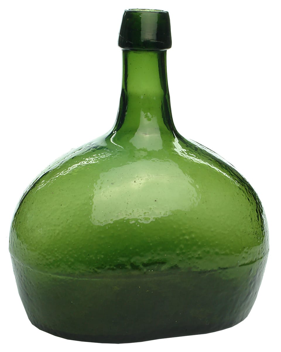 Breadloaf Green Glass Demijohn Bottle