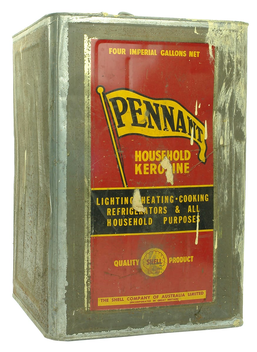 Pennant Kerosene Shell Company Australia Vintage Tin