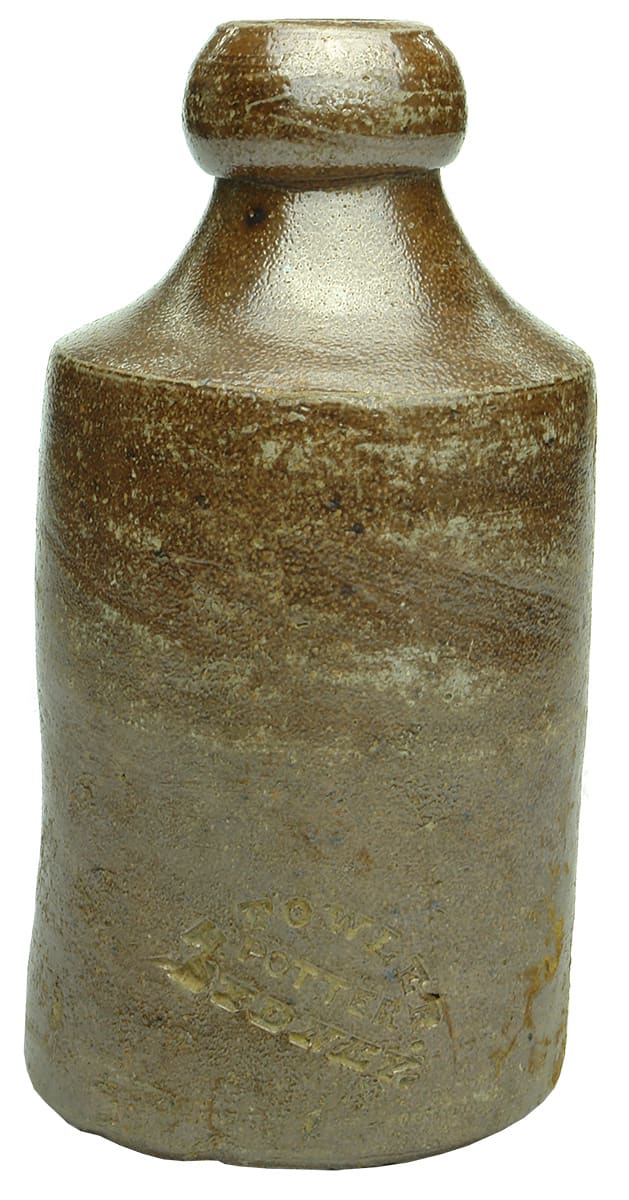 Fowler Potter Sydney Impressed Stone Ginger Beer Bottle