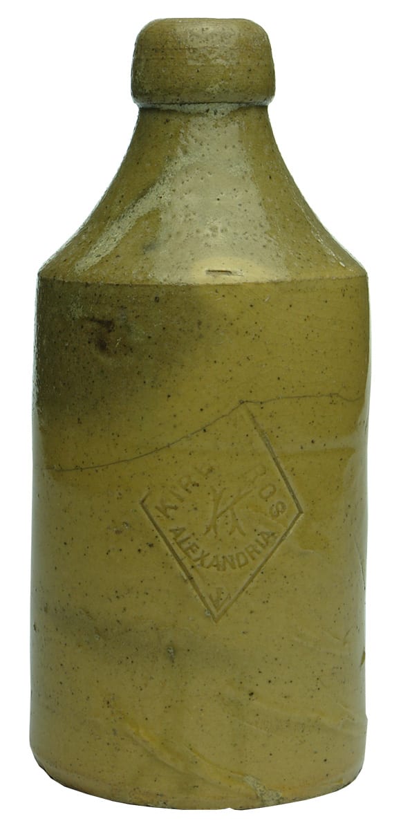 Kirby Bros Alexandria Impressed Stone Ginger Beer Bottle