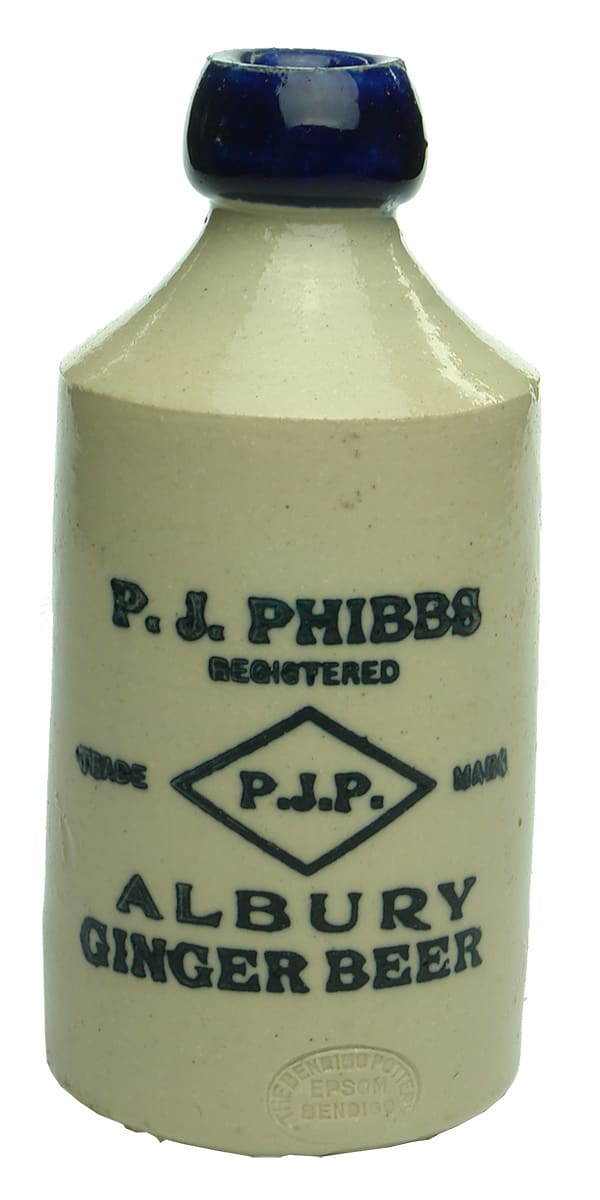 Phibbs Albury Blue Lip Ginger Beer Bottle