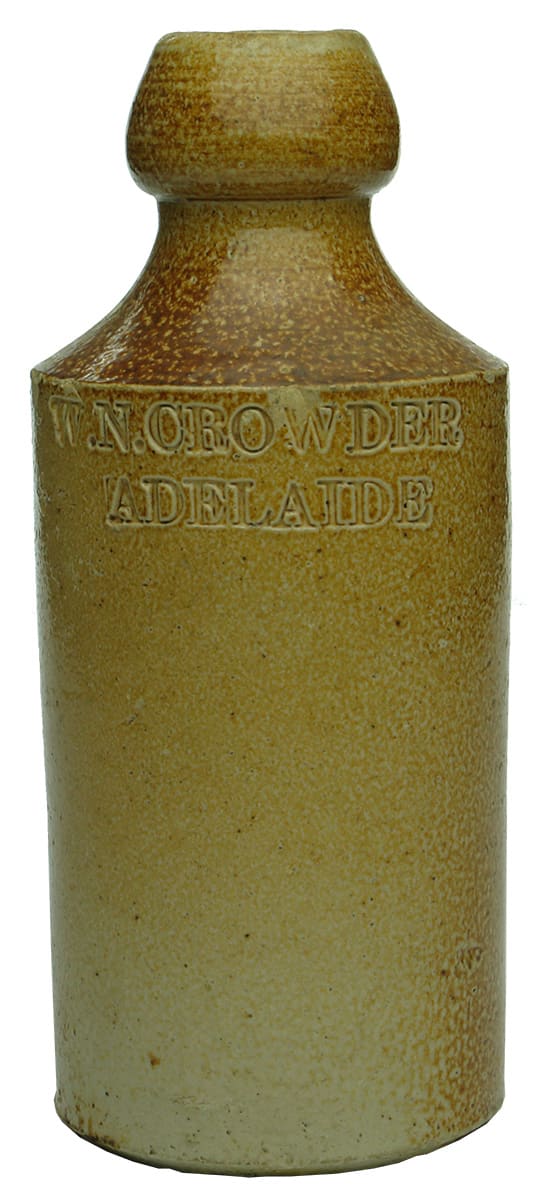 Crowder Adelaide Impressed Stone Ginger Beer Bottle