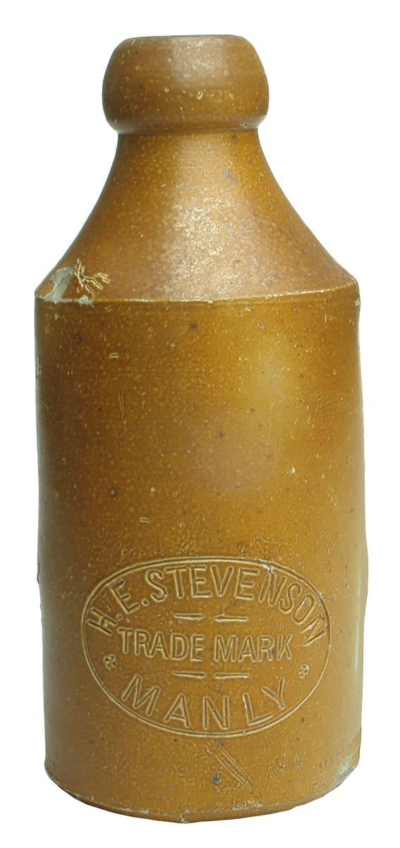 Stevenson Manly Impressed Stone Ginger Beer bottle